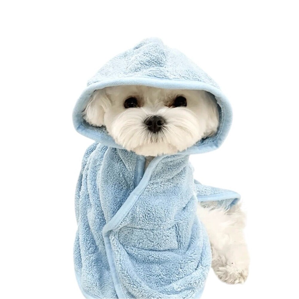 🆕Blue Dog Bath Robe - Picture 2 of 4